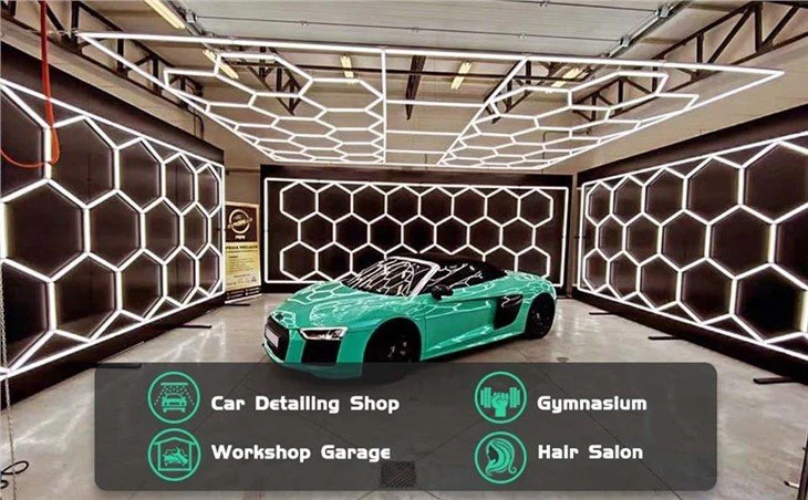 Hexagonal led ceiling light